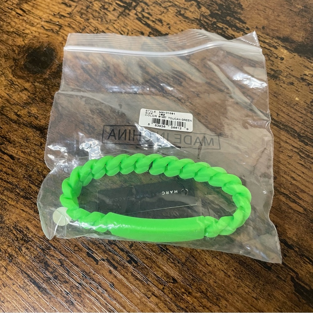 Marc by Marc Jacobs Green Chain Bracelet NWT - Picture 4 of 5